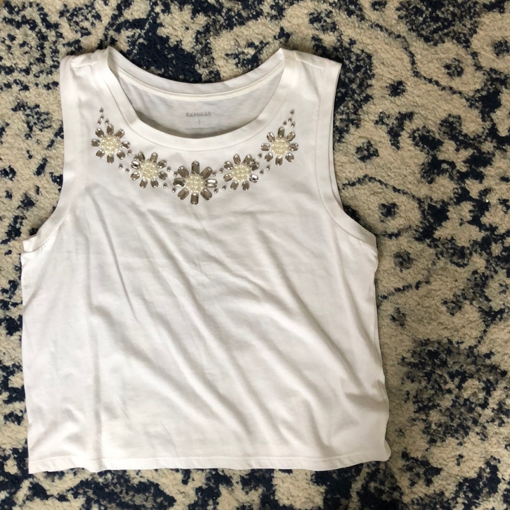 Express beaded crop top